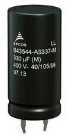 TDK B43544B9187M000 Capacitor Electrolítico, A Presión, 180 µF, 400 V, ± 20%, Encastre a presión, 3000 horas a 105°C
