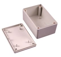 HAMMOND 1591XXLGY Plastic Enclosure, Flame Retardant, UL94V-0, Multipurpose, ABS, 86.4 mm, 57 mm, 87 mm, IP54