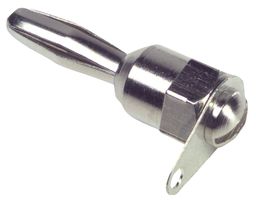 TENMA SPC15372 Banana Test Connector, Plug, Panel Mount, Nickel Plated Contacts