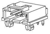 MOLEX 70551-0077 Pin Header, Wire-to-Board, 2.54 mm, 1 Rows, 8 Contacts, Through Hole Right Angle, SL 70551 Series