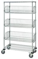 QUANTUM STORAGE M2448BC6C Carrito de Almacenamiento, Base con Ruedas, 2 Estantes, 69 " X 24 " X 48 " 110 lb