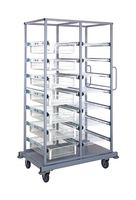QUANTUM STORAGE PS-DBC-14WB Storage Cart, 14 Bins, 74.5 " x 29.5 " x 44 ", 1200 lb