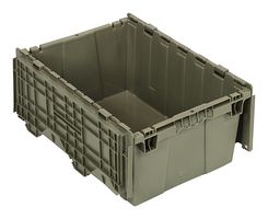 QUANTUM STORAGE QDC2115-9 Storage Bin, Grey, 9.625 " X 21.75 " X 14.875 "