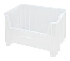 QUANTUM STORAGE QGH700CL Storage Bin, Transparent, 12.44 " X 19.875 " X 15.25 "