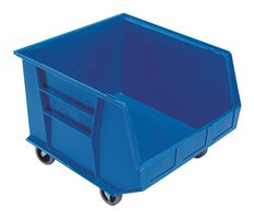 QUANTUM STORAGE QUS275MOBBL Storage Bin, Blue, 11 " X 16.5 " X 18 "