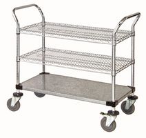 QUANTUM STORAGE WRC-2442-3CG Carrito de Almacenamiento, Utilitario, 3 Estantes, 37.5 " X 24 " X 42 ", 1200 lb