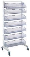 QUANTUM STORAGE WS70-SS36-7S Storage Cart, Mobile, 7 Bins, 70 " x 11.875 " x 36 "