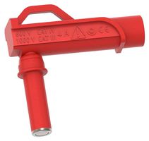 CAL TEST ELECTRONICS CT3882-2 Banana Test Connector, Jack, 4 A, 1 kV, Nickel Plated Contacts, Red