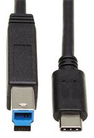 EATON TRIPP LITE U422-20N-G2 USB Cable, Gen 2 - 10Gbps, Type C Plug to Type B Plug, 500 mm, 1.7 ft, USB 3.1, Black