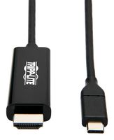 EATON TRIPP LITE U444-006-H4K6BE Audio / Video Cable Assembly, Gen 1 - 5Gbps, USB 3.1 Type C Plug, HDMI Plug, 6 ft, 1.8 m, Black
