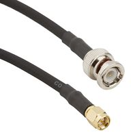AMPHENOL RF 245101-04-24.00 RF / Coaxial Cable Assembly, 2 ft, 610 mm, RG58/U, BNC Plug, SMA Plug, 50 ohm