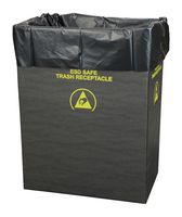 PROTEKTIVE PAK 37821 Trash Receptacle Liner, 22 x 58 x 16", Black