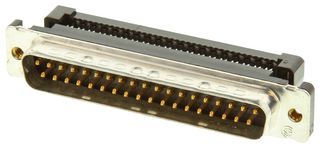 AMP - TE CONNECTIVITY 1658608-1 D Sub Connector, DB37, 37 Contacts, Plug, IDC / IDT, DC, AMPLIMITE HDF, Steel Body