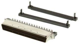 AMP - TE CONNECTIVITY 5749621-7. D Sub Connector, 68 Contacts, Plug, IDC / IDT, AMPLIMITE 0.50 Series, Steel Body