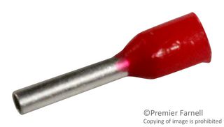 TE CONNECTIVITY - AMP 2-966067-4 Wire Ferrule, Single Wire, 7 AWG, 10 mm², 12 mm, Red