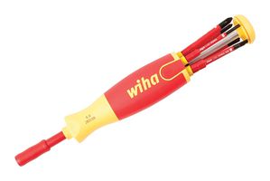 WIHA 28395 Blade Set, Insulated, Pop-Up SlimLine, 7 Pieces of 3, 4mm Slot, #1, #2 Phillips/Terminal Xeno, MRO