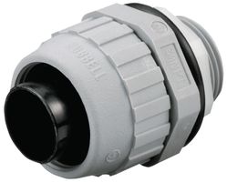 HUBBELL WIRING DEVICES P075NGYA Conector Conduit, PolyTuff®, Recto, 3/4 ", Nylon (Poliamida), Gris, NEMA 4X, NEMA 12, NEMA 13