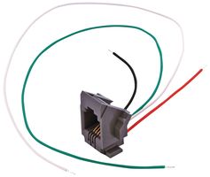 AMPHENOL COMMUNICATIONS SOLUTIONS 76361-014LF Modular Connector, Modular Jack, 1 x 1 (Port), 4P4C, Cable Mount