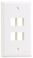 PANDUIT NK4FNWH Faceplate, Faceplate, NetKey Modules and Inserts, 4, ABS (Acrylonitrile Butadiene Styrene) Body
