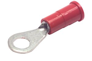 PANDUIT PV18-8R-MY Ring Tongue Terminal, M4, #8, 18 AWG, 1 mm², PV Series, Red