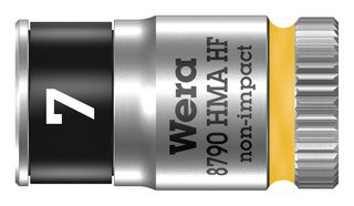 WERA 8790 7.0 Dado, Hexagonal, Serie Zyklop, 7mm AF, 6.35mm Drive