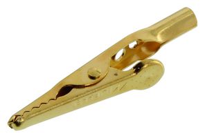 MUELLER ELECTRIC BU-60G Alligator Clip, Steel, Gold Plated, 7.9 mm, 10 A