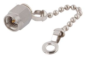 AMPHENOL SV MICROWAVE M39012/25-3024 Dust Cap / Cover, Dust Cap with Chain, SMA Plug, Stainless Steel Body