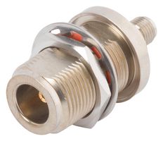 AMPHENOL SV MICROWAVE SF1104-6007 RF / Coaxial Adapter, Hermetic Seal, PN, Jack, SMA, Jack, Straight Bulkhead Adapter, 50 ohm