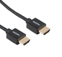 L-COM VHA00022-1F Audio / Video Cable Assembly, SuperThin High Speed, HDMI Plug, HDMI Plug, 1 ft, 305 mm, Black