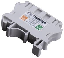 OMEGA DRTB-R/S-2 DIN Rail Mount Terminal Block, 2 Positions, 24 AWG, 16 AWG, Screw