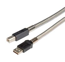 L-COM CSMUAB-MT-03M USB Cable, Type A Plug to Type B Plug, 300 mm, 11.8 ", USB 2.0, Black