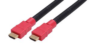 L-COM HDCAPL-0.5 Audio / Video Cable Assembly, HDMI Plug, HDMI Plug, 19.7 ", 500 mm, Black, HDCAPL Series