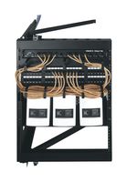 L-COM SFR-20-12 Open Swing Frame Wall Rack, Steel, Black, 20U, 12" D, SFR Series