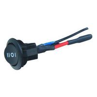 Rocker Switch, On-Off, SPST, Non Illuminated, Press Fit, Black