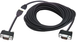 L-COM CTLB3VGAMM-50T Computer Cable, HD-15 Plug, HD-15 Plug, 50 ft, 15 m, Black