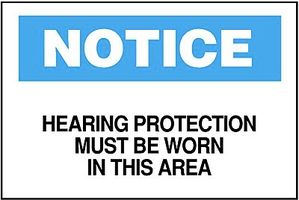 BRADY 25491 Safety Sign, Notice Hearing Protection Must Be Worn In This Area, 254 mm, 355.6 mm