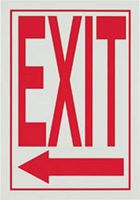 BRADY 80288 Safety Sign, Exit / Arrow Left (Symbol), 355.6 mm, 254 mm