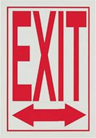 BRADY 80290 Safety Sign, Exit / Double Arrow (Symbol), 355.6 mm, 254 mm