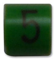 RAYCHEM - TE CONNECTIVITY 05811505 Wire Marker, Z Type, Push On Pre Printed, 5, Black, Green, 3.2 mm