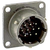 AMPHENOL INDUSTRIAL MS3112E12-10PZ Circular Connector, MIL-DTL-26482 Series I, MS3112 Series, Box Mount Receptacle, 10 Contacts