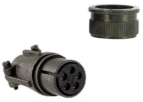 AMPHENOL INDUSTRIAL MS3106F18-11SY Circular Connector, MIL-DTL-5015 Series, MS3106 Series, Straight Plug, 5 Contacts, Solder Socket