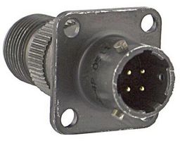 AMPHENOL INDUSTRIAL PT00A-8-4P Circular Connector, PT Series, MIL-DTL-26482 Series I, Wall Mount Receptacle, 4 Contacts