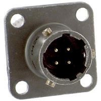 AMPHENOL INDUSTRIAL PT00E-8-4P Circular Connector, PT Series, MIL-DTL-26482 Series I, Wall Mount Receptacle, 4 Contacts