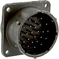 AMPHENOL INDUSTRIAL PT02A-20-24P Circular Connector, PT Series, MIL-DTL-26482 Series I, Box Mount Receptacle, 24 Contacts