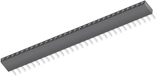 SAMTEC SSQ-106-01-G-S PCB Receptacle, Board-to-Board, 2.54 mm, 1 Rows, 6 Contacts, Through Hole Mount, SSQ Series