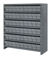 QUANTUM STORAGE CL1839-604GY Shelving Unit, 7 Shelves, 54 Bins, Grey, 39 " X 18 " X 36 "