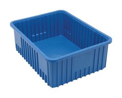 QUANTUM STORAGE DG93080BL Storage Bin, Blue, 8 " x 22.5 " x 17.5 "