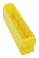 QUANTUM STORAGE QED604YL Storage, Drawer, Polystyrene, Yellow, 4.625 " x 3.75 " x 17.625 "