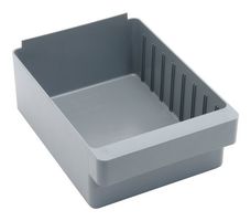 QUANTUM STORAGE QED701GY Storage, Drawer, Polystyrene, Grey, 4.625 " x 8.375 " x 11.625 "