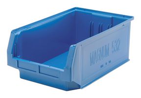 QUANTUM STORAGE QMS532BL Storage Bin, Blue, 7.875 " x 19.75 " x 12.375, 150 lb